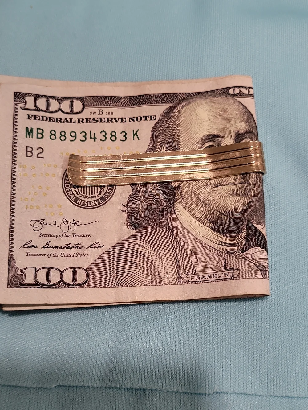 Vintage Money Clip With Diamond Accent - Picture 2 of 5